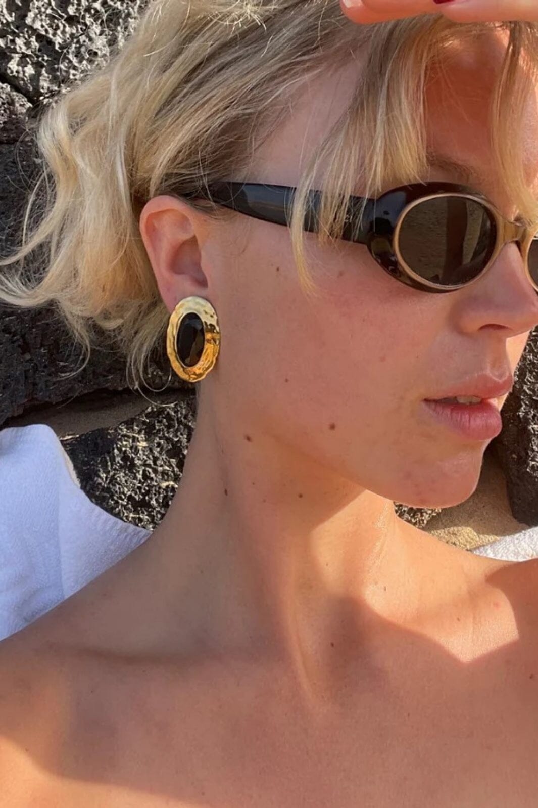 Jane Kønig - Oval Earring KKOE-XJK25-G_PAIR - Forgyldt