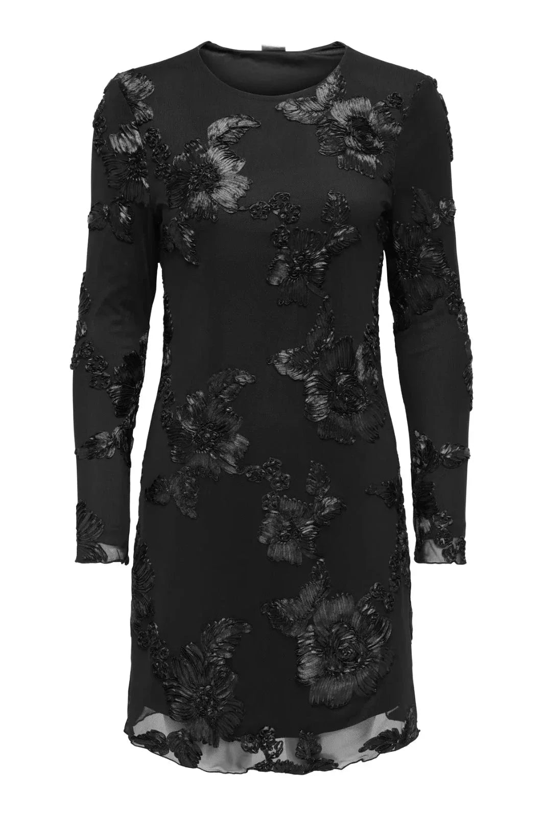 JDY - Jdycasablanca L/S Mesh Short Dress - 5069408 Black Kjoler