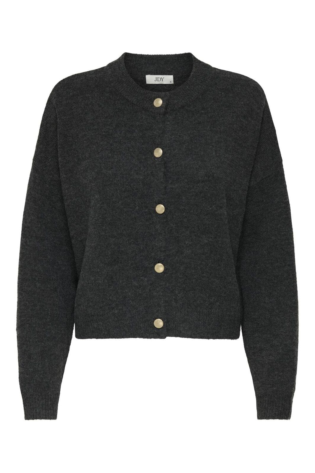 JDY - Jdydebbie L/S O-Neck Cardigan Knt - 4838112 Dark Grey Melange