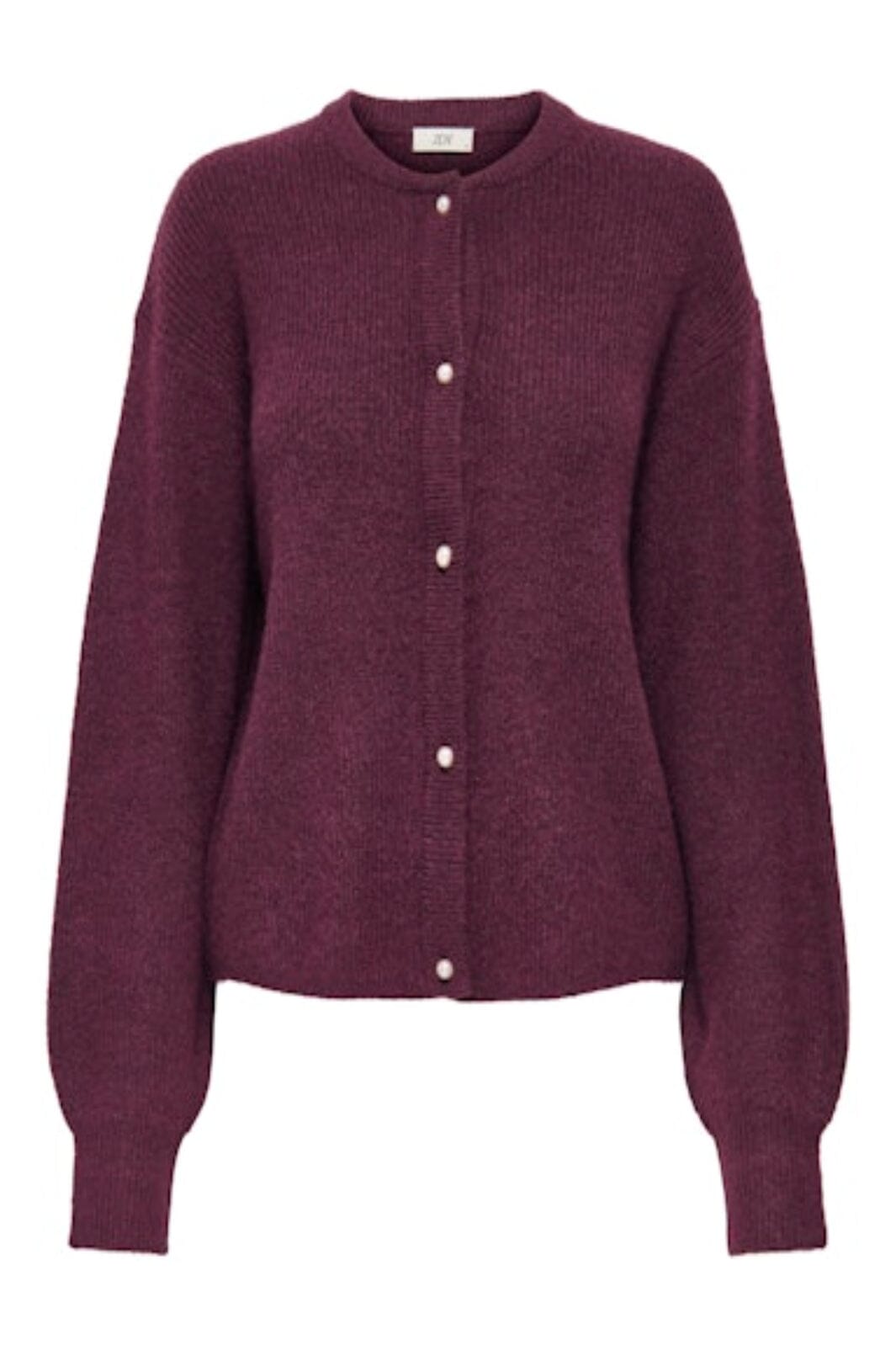 JDY - Jdylumi Life L/S Button Cardiga Knt - 4894733 Fig Melange Cardigans