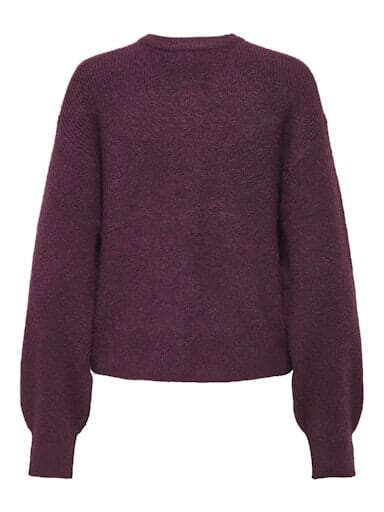 JDY - Jdylumi Life L/S Button Cardiga Knt - 4894733 Fig Melange Cardigans