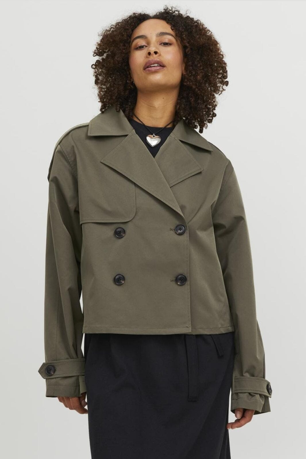 Jjxx - Jxcarlie Short Trenchcoat Sn - 4395387 Dusty Olive Jakker