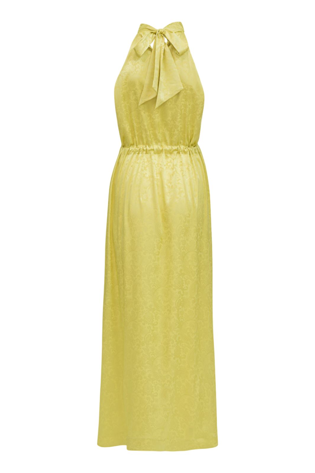 Karmamia - Layla Dress - Yellow Paisley Jacquard Kjoler