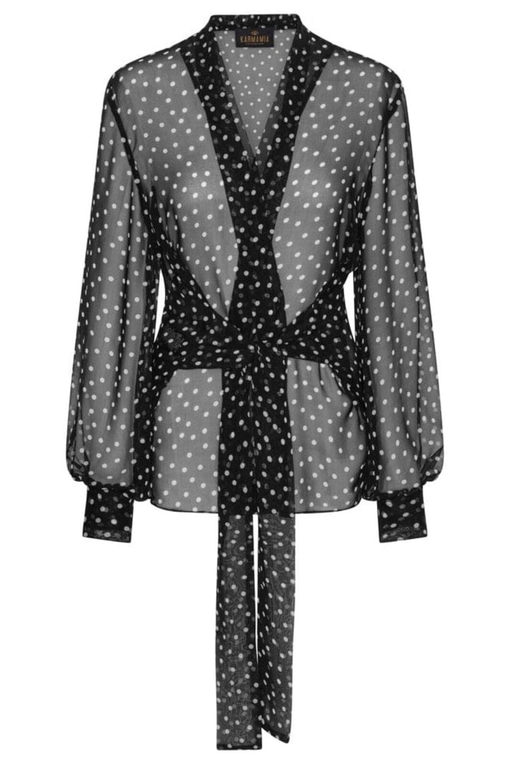 Karmamia - Lola Wrap Blouse 2311 - Dot (Limited) Bluser