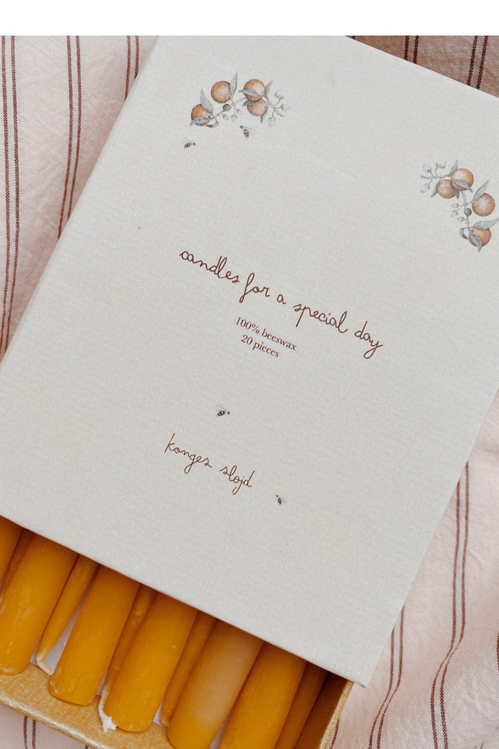 Konges Sløjd - 20 Pack Birthday Train Candels - Nature Lys