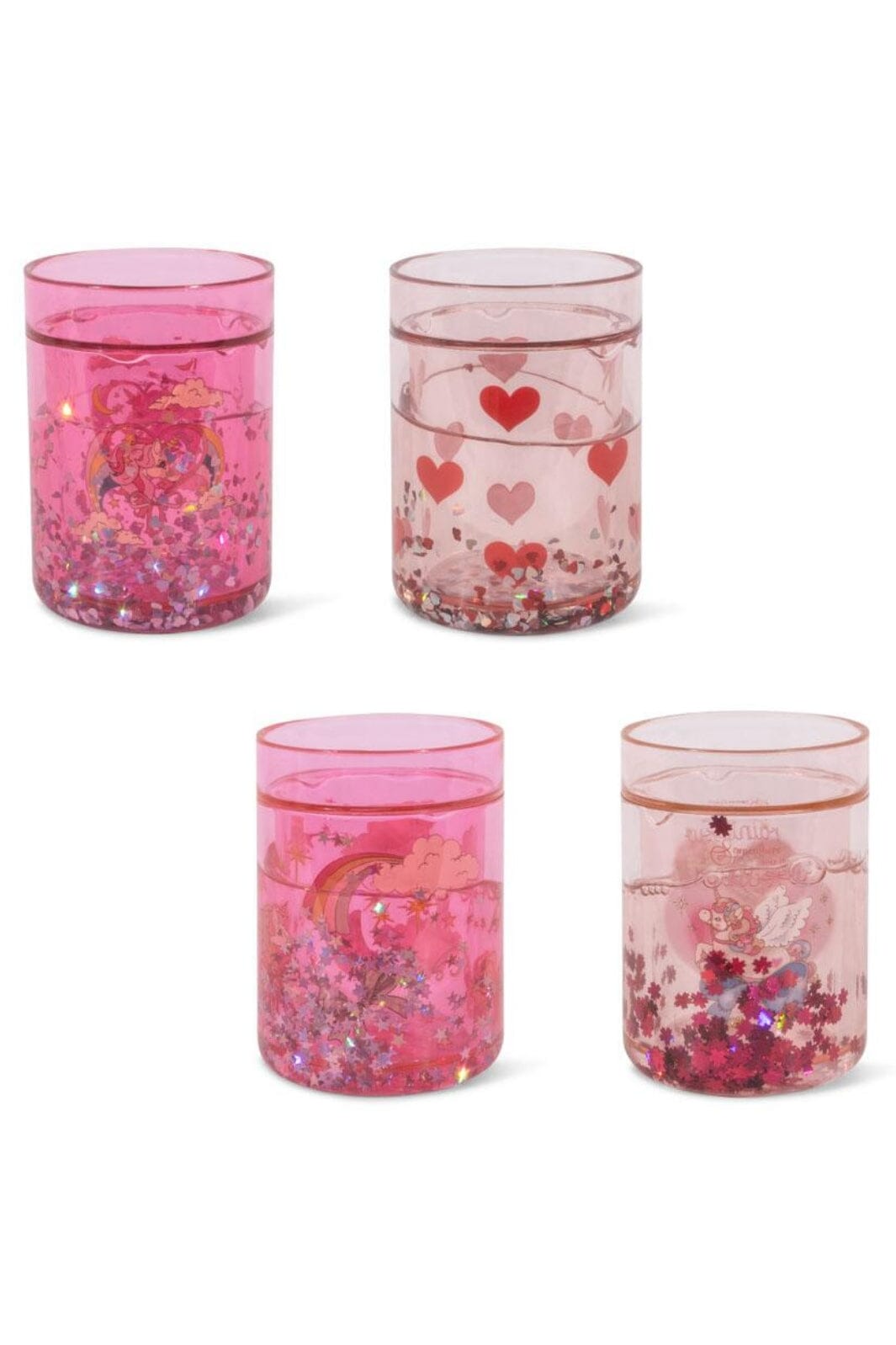 Konges Sløjd - 4 Pack Glitter Cups Ks103196 - Pink Mix