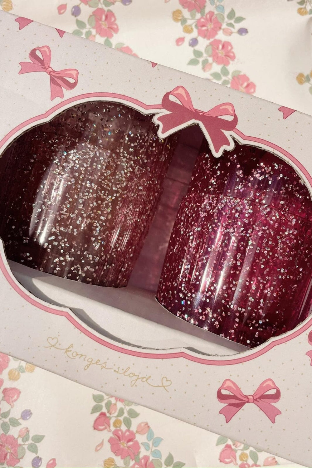 Konges Sløjd - 4 Pack Glitter Cups Ks103196 - Pink Mix