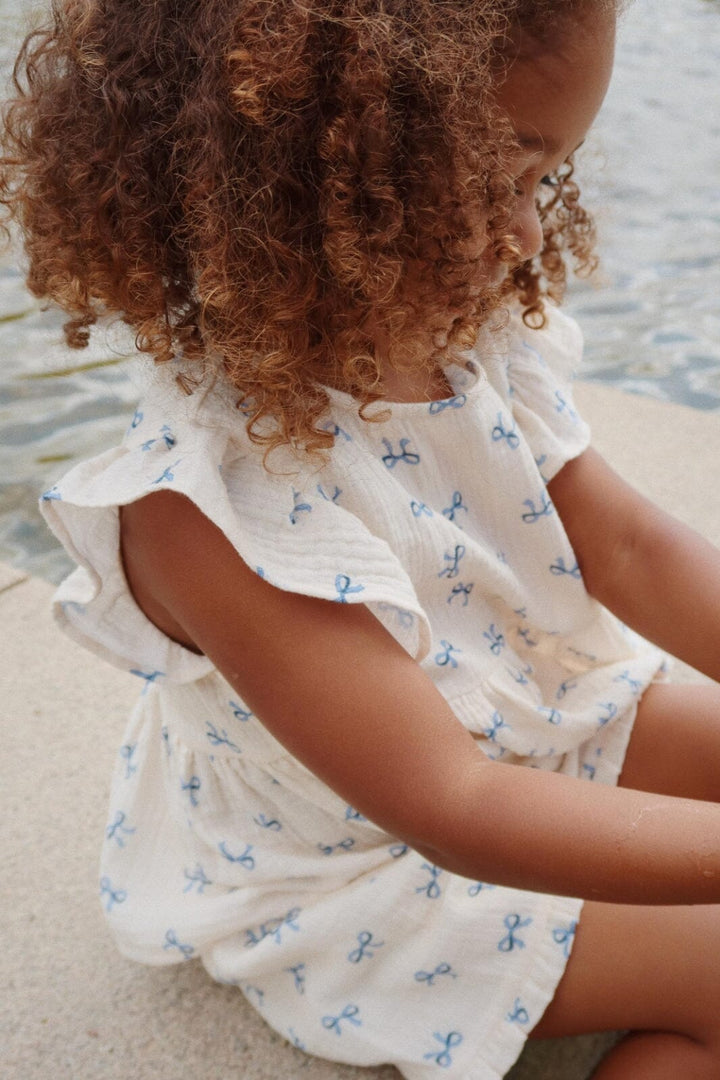 Konges Sløjd - Coco Top Gots Ks103205 - Bow Bleu