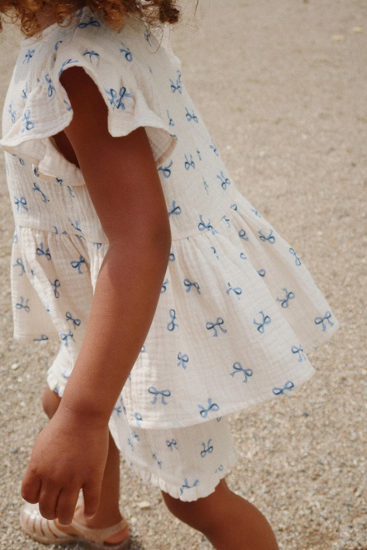 Konges Sløjd - Coco Top Gots Ks103205 - Bow Bleu