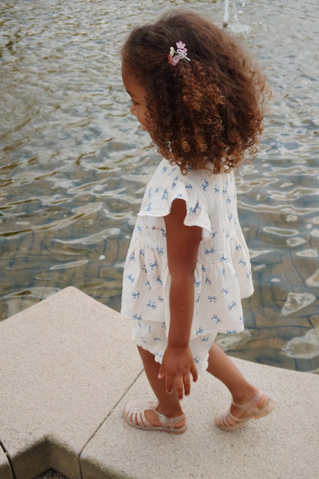 Konges Sløjd - Coco Top Gots Ks103205 - Bow Bleu