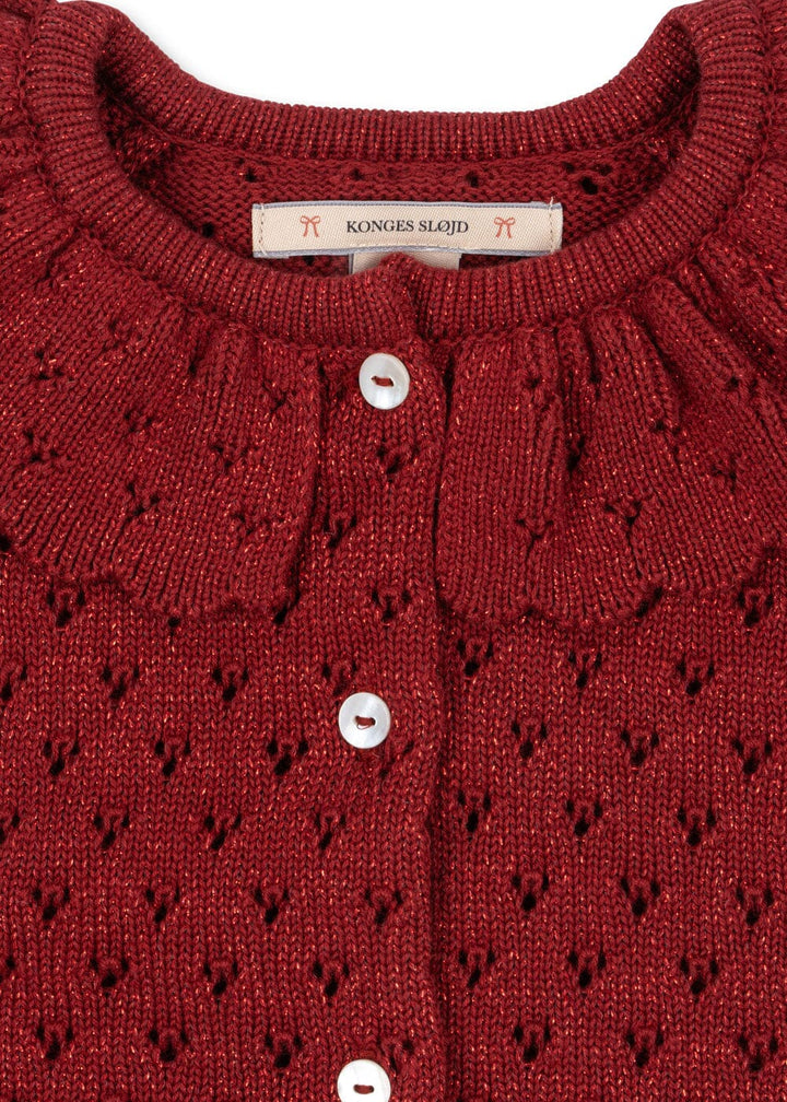 Konges Sløjd - Holiday Knit Cardigan Ks104314 - Red Dahlia Cardigans
