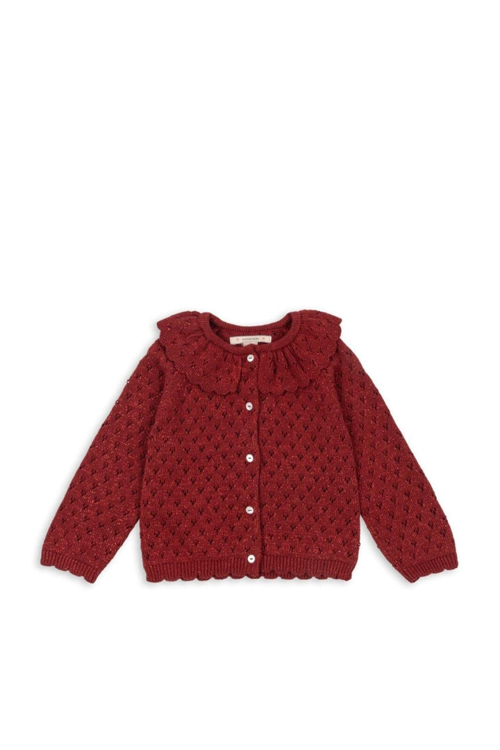 Konges Sløjd - Holiday Knit Cardigan Ks104314 - Red Dahlia Cardigans