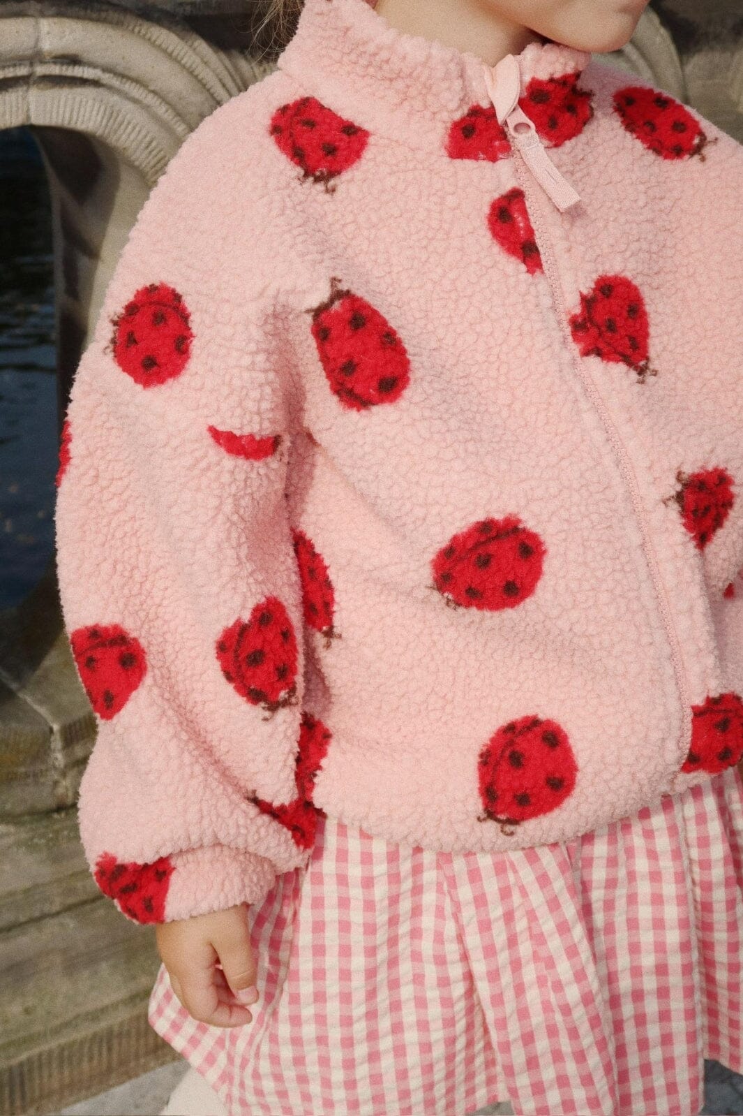 Konges Sløjd - Jody Teddy Jacket Grs Ks103479 - Ladybug Pink