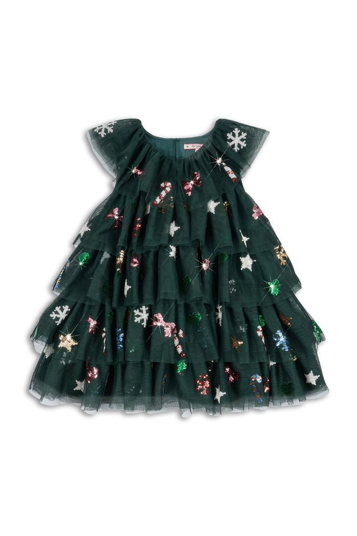 Konges Sløjd - Yvonne Christmas Dress Ks104469 - Hunter Green Kjoler