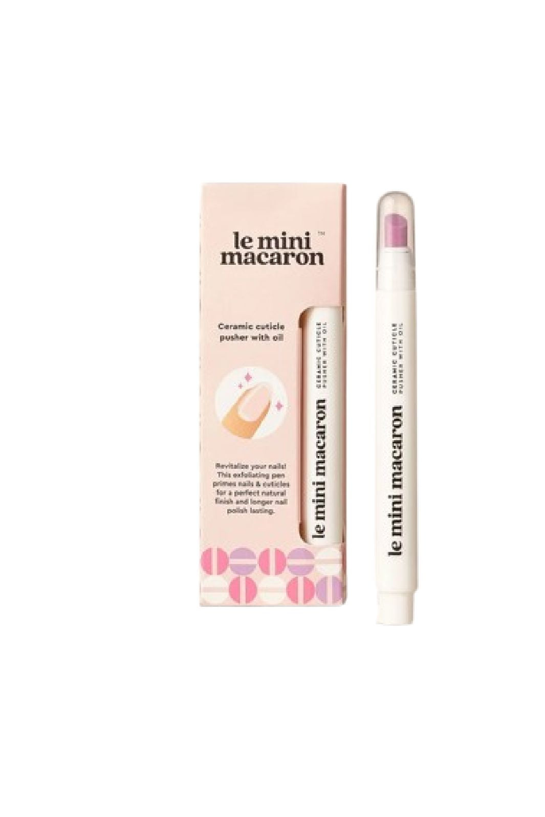 Le Mini Macaron - Ceramic Cuticle Pusher (With Oil - 1,5 Ml) TREAT17 Negle ting