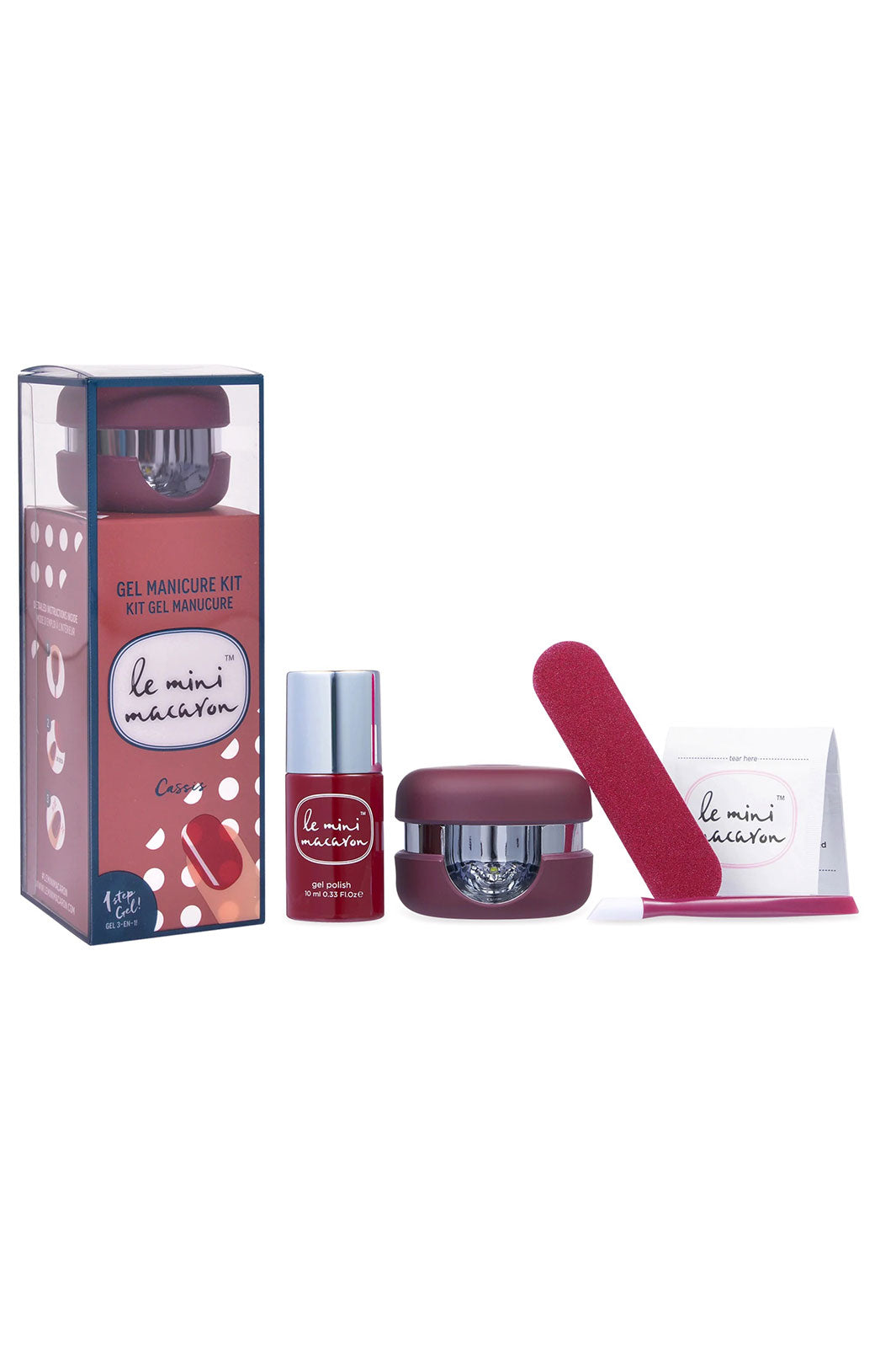 Le Mini Macaron - Gel Manicure Kit - Cassis Neglelak