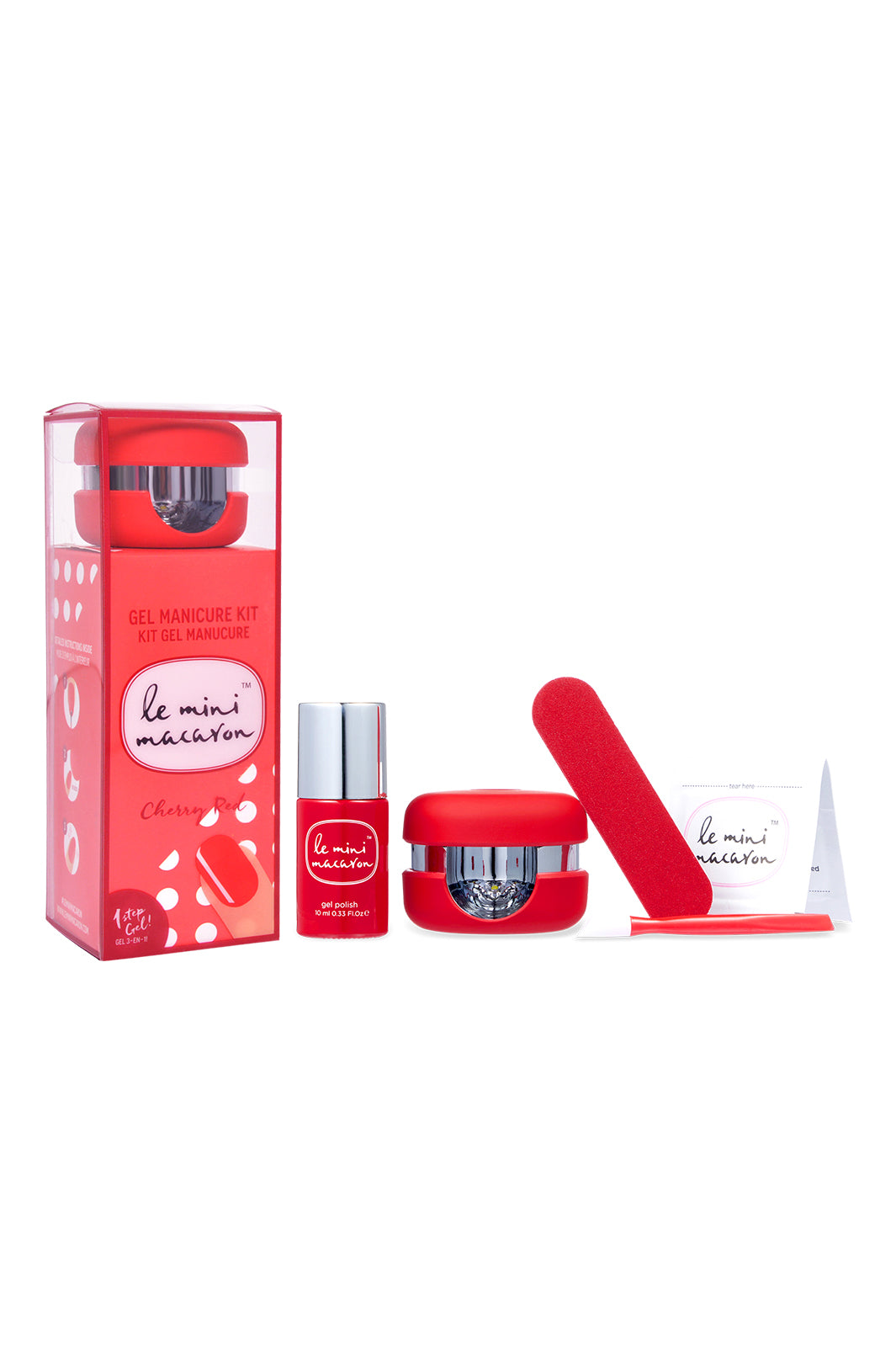 Le Mini Macaron - Gel Manicure Kit - Cherry Red Neglelak