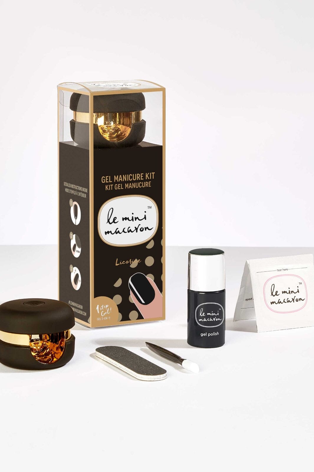 Le Mini Macaron - Gel Manicure Kit - Licorice Neglelak