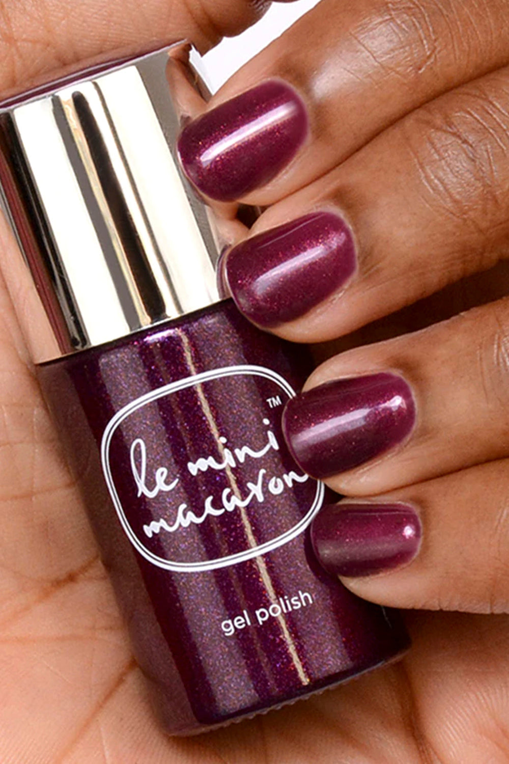 Le Mini Macaron - Neglelak Gel - Dark Plum Neglelak