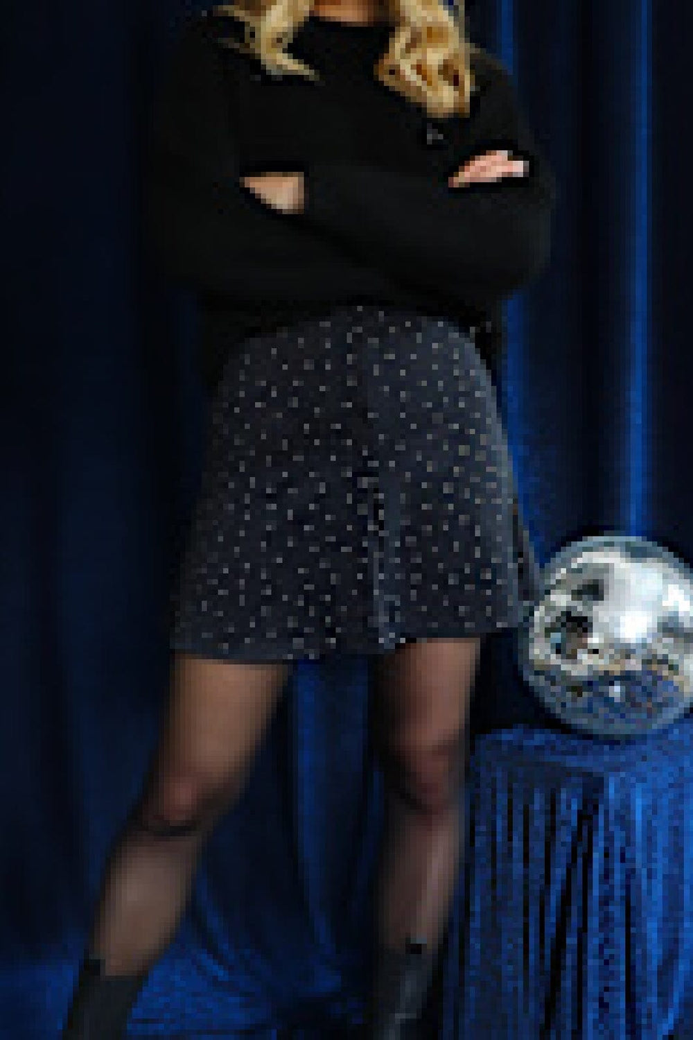 Liberte - Henne Short Skirt 22080 - Black Diamond Nederdele