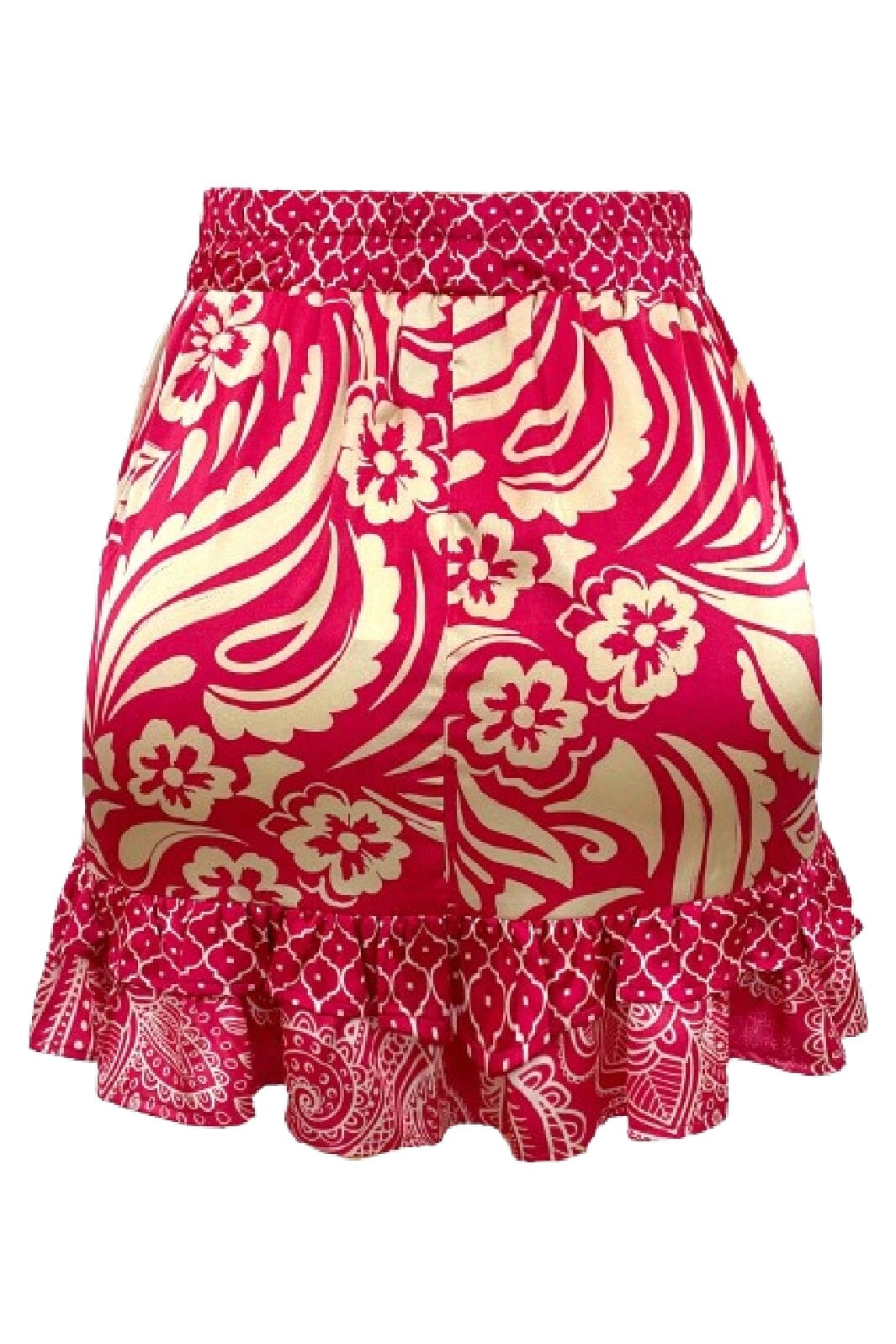 Liberte - Tia-Frill-Short-Skirt 22238 - Pink Mix