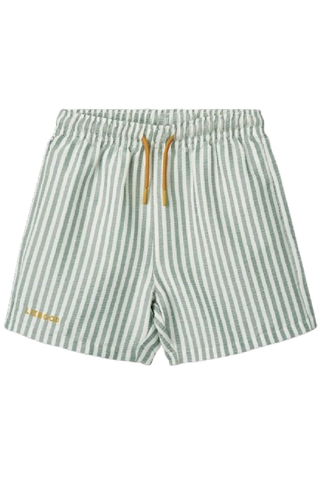 Liewood - Duke Stripe Board Shorts - Stripe Peppermint / Crisp white Shorts