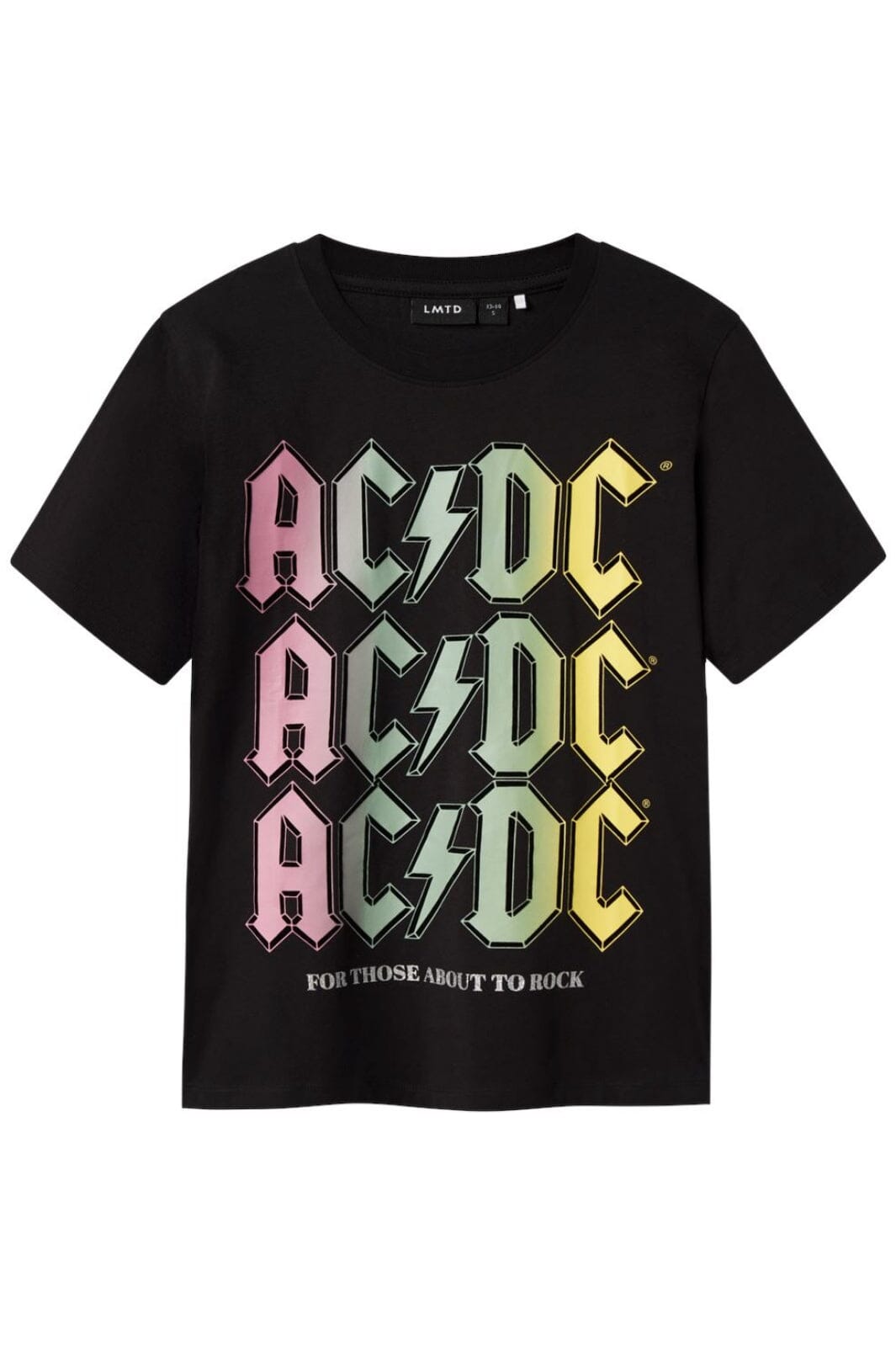 Lmtd - Nlfnya Acdc Ss Top Lad Bfu - 4698112 Black T-shirts
