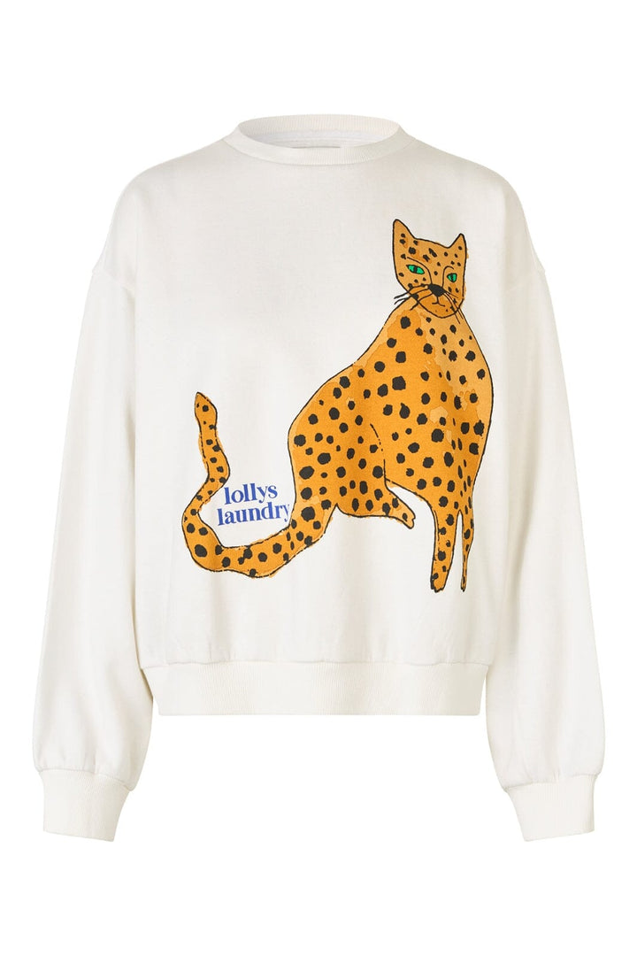 Lollys Laundry - Sydneyll Leopard Sweatshirt Ls25450-1068 - 01 White Sweatshirts