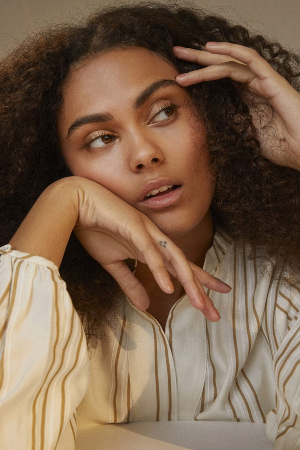 Love & Divine - Love1106 - 103 Bamboo/Camel Bluser