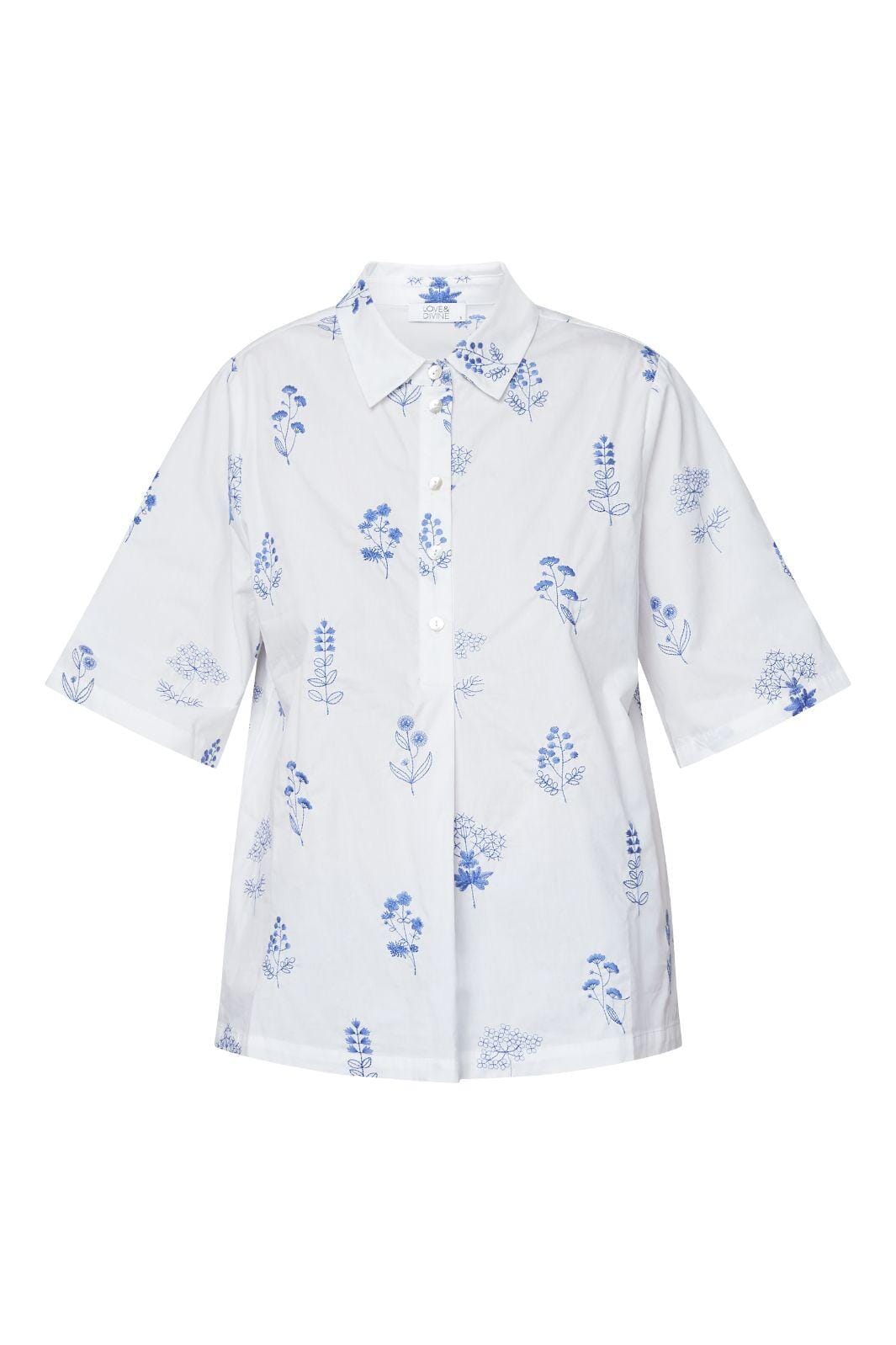 Love & Divine - Love1351 18847 - 804 - White/Blue Skjorter