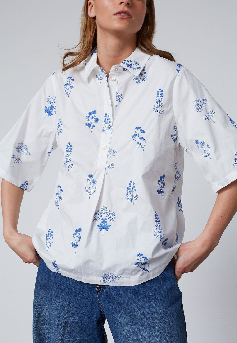 Love & Divine - Love1351 18847 - 804 - White/Blue Skjorter