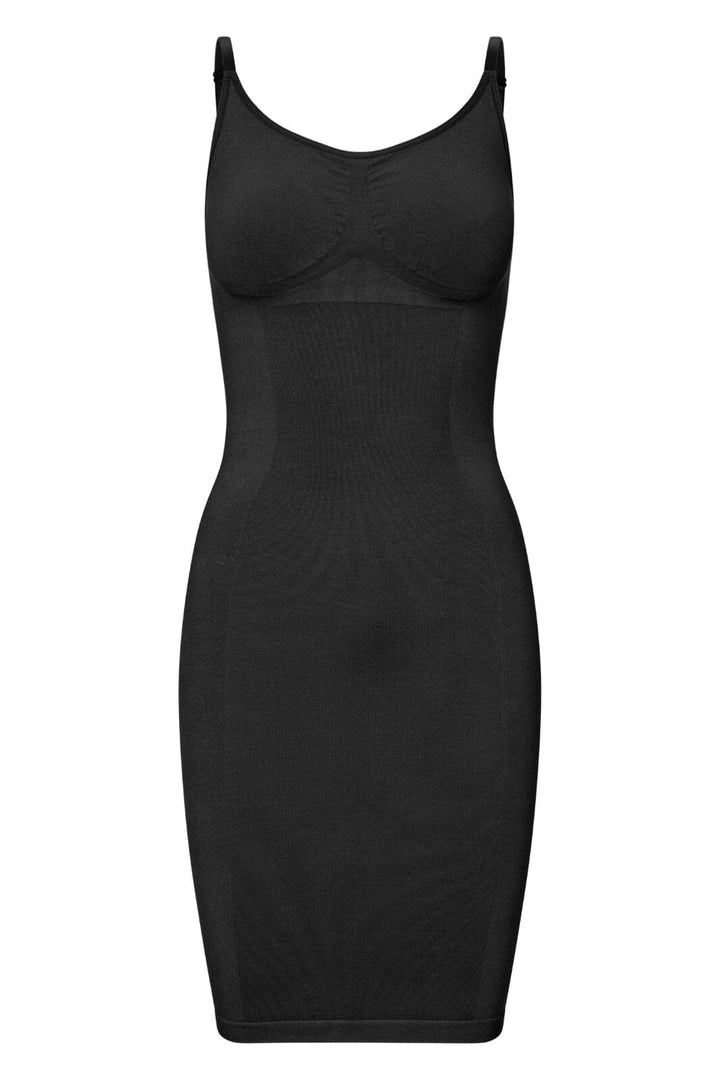 Lykkeland Ateliér - Second Skin Slip Dress - Black Kjoler