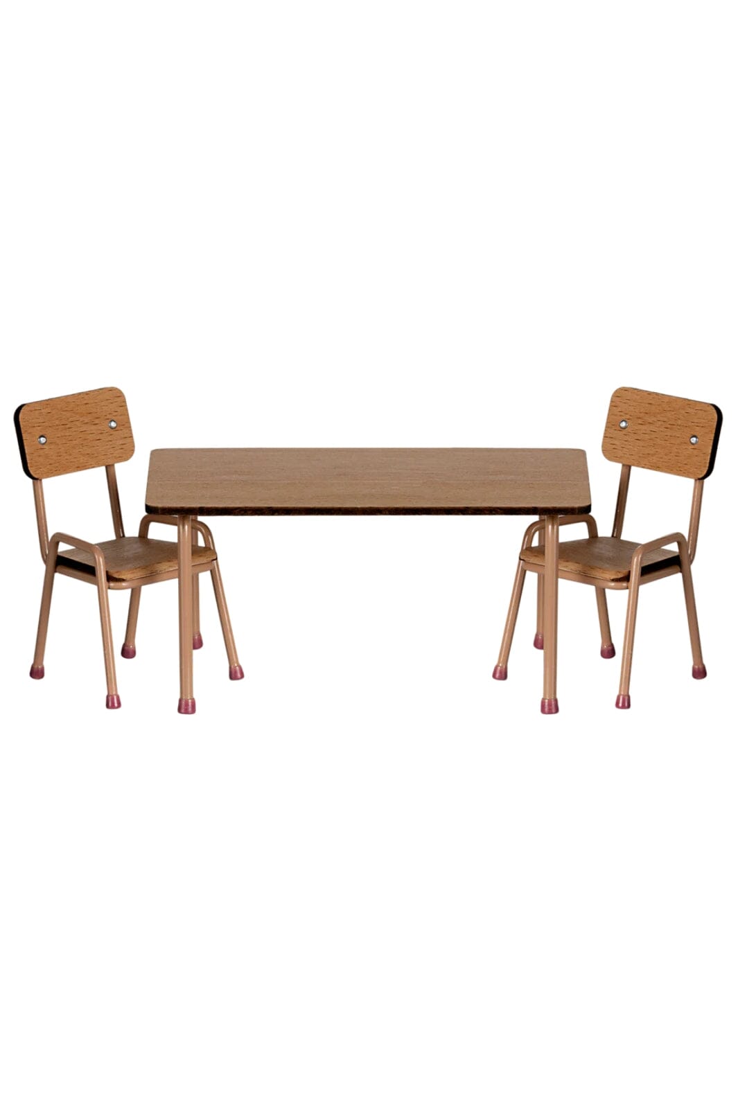 Maileg - Bord Og Stole, Mus - Mørk Pudder - Mouse Furniture Legetøj