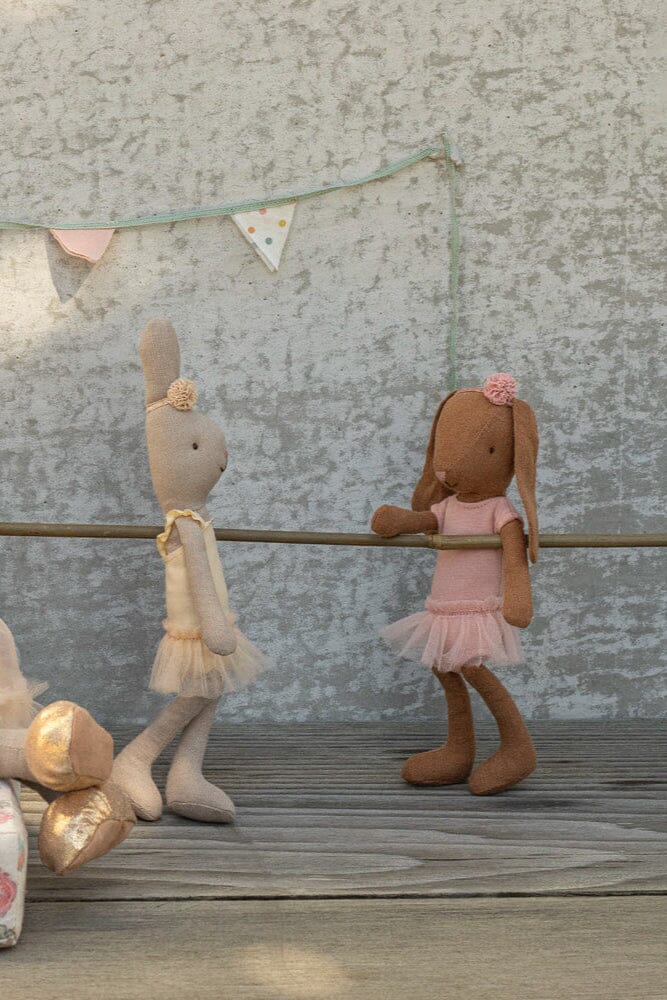 Maileg - Kanin Størrelse 1, Brun - Balletdragt Og Tylskørt Rosa - Bunny Size 1 Legetøj
