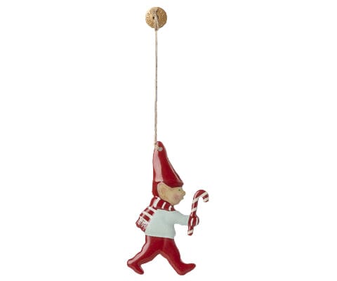 Maileg - Metal Ornament, Nisse - Sukkerstok - 14-5511-03