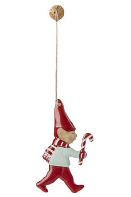 Maileg - Metal Ornament, Nisse - Sukkerstok - 14-5511-03