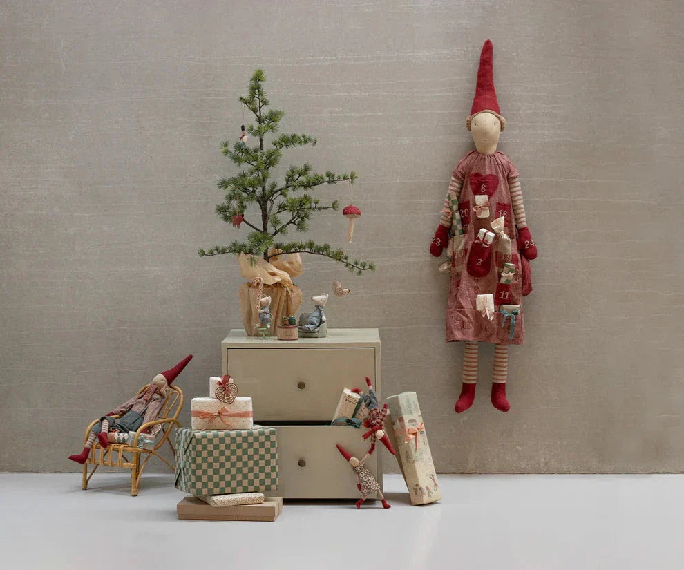 Maileg - Nisse, Str. 1 - Pige - Vinter Mint Kjole - 14-5412-00 Julepynt