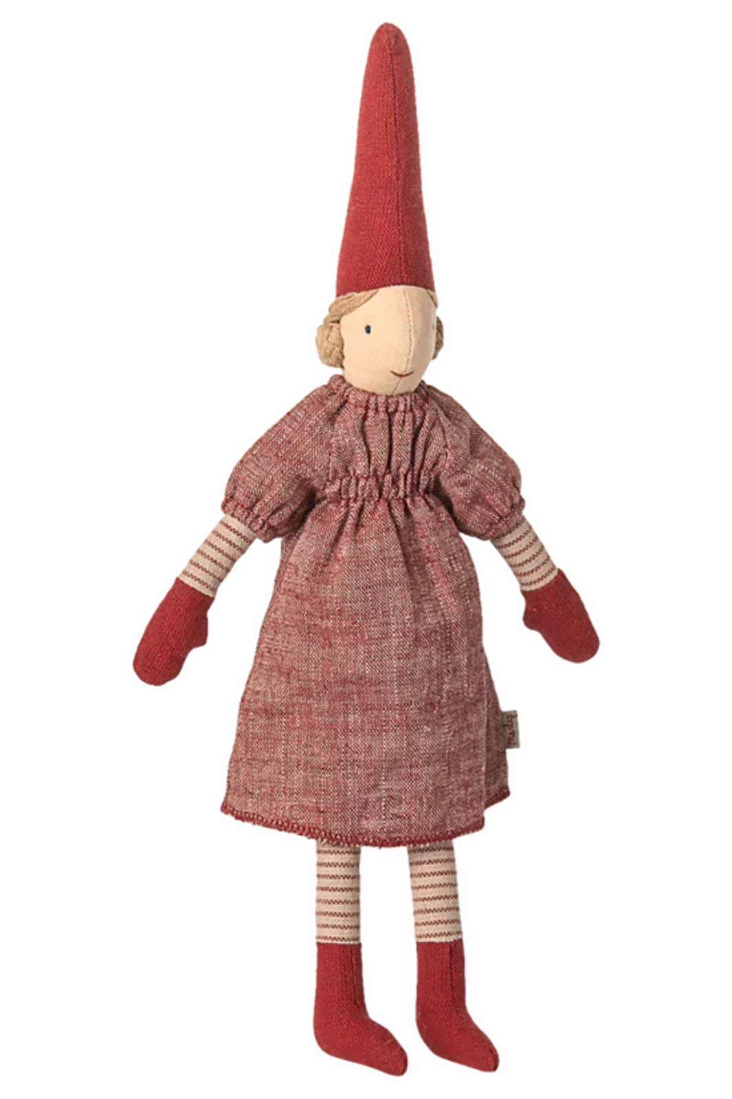 Maileg - Nisse, Str. 2 - Pige - Rød Kjole - 14-5422-00 Julepynt