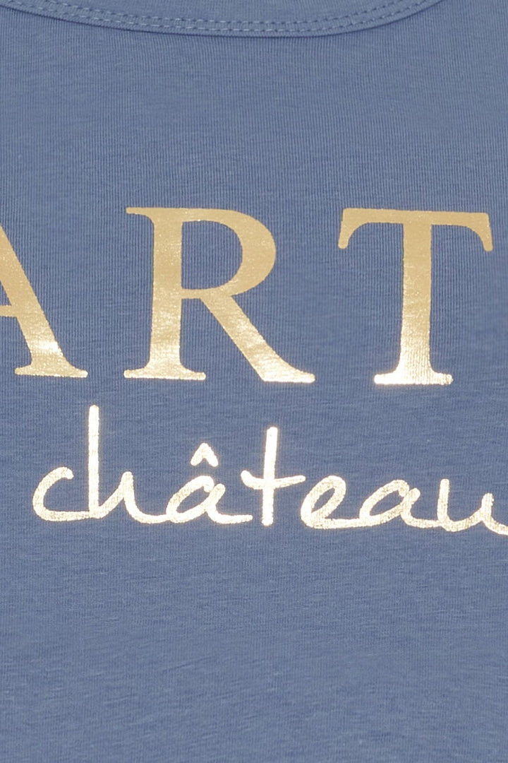 Forudbestilling - Marta Du Chateau - Mdcjeanette Tee MT-002-S - Denim Blue