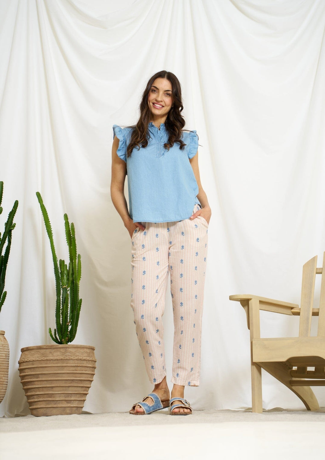 Marta Du Chateau - Mdcrikke Pants 62657-3 - Celeste230 Bukser