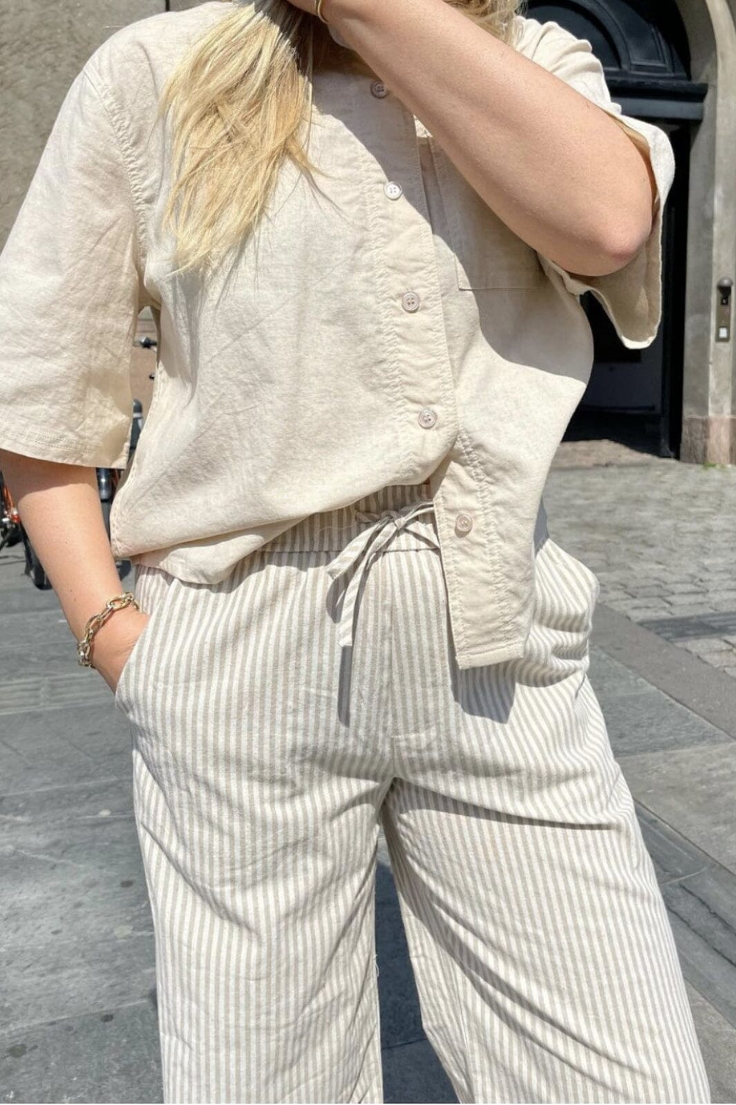 MbyM - Grasielle-M - Sugar Sand Stripe Bukser