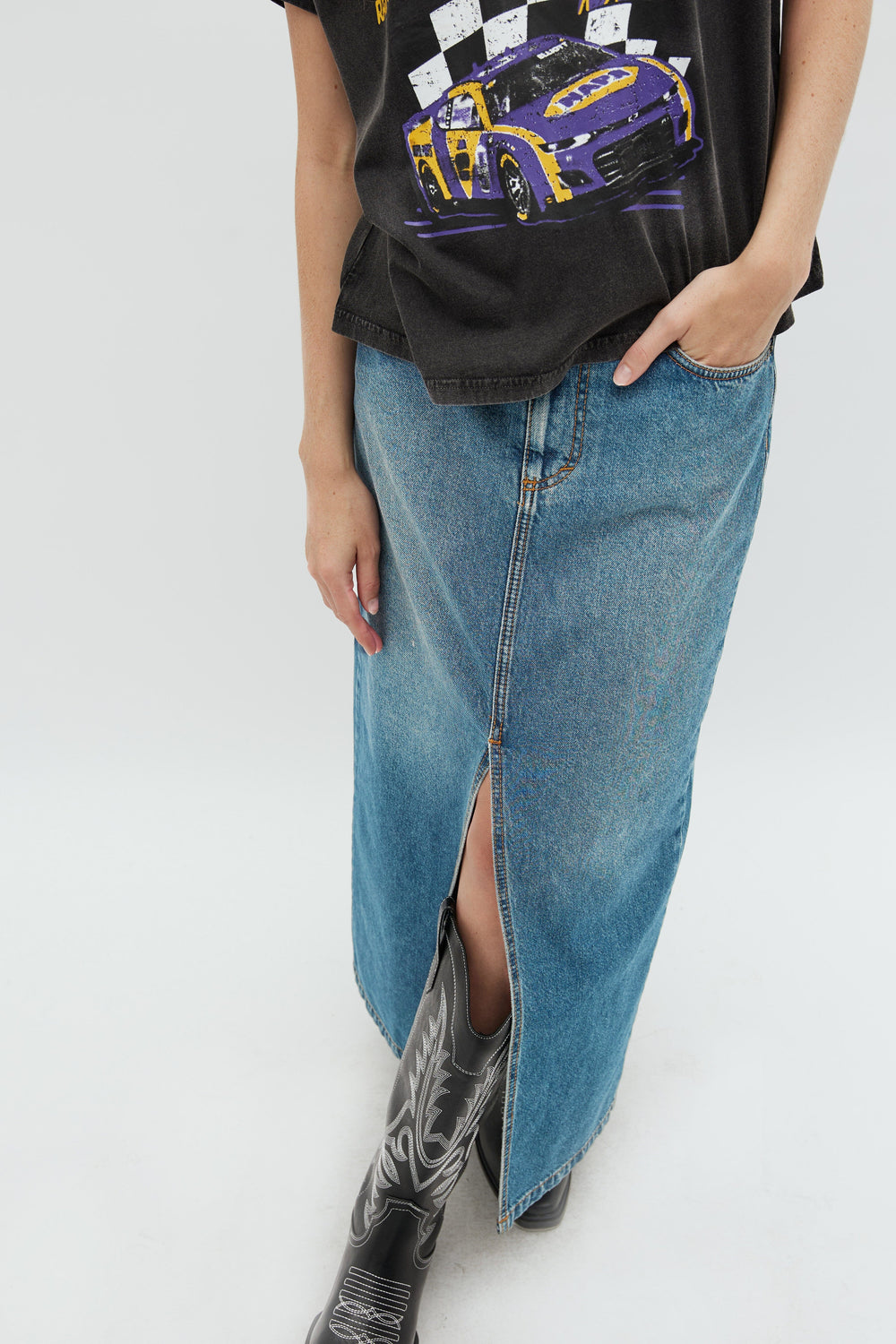 MbyM - Lopa Long-M - P74 Light Vintage Wash Nederdele