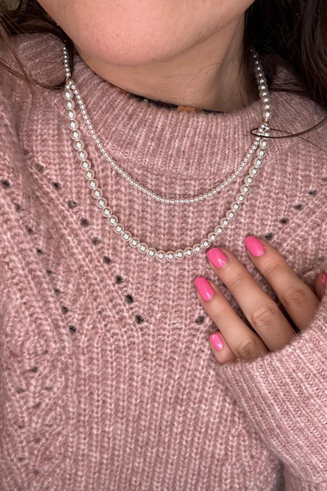 Mellow Moon - Emma Perle Halskæde - Forgyldt Halskæder