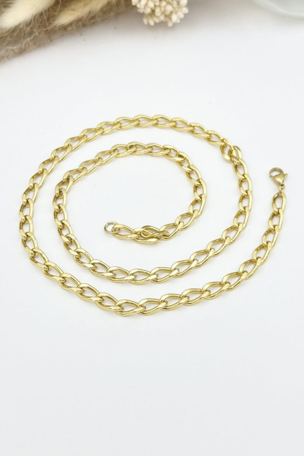 Mellow Moon - Figaro Mesh Necklace figaro02 - Forgyldt Halskæder