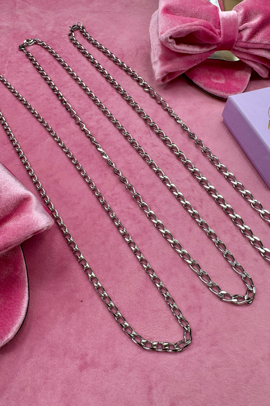 Mellow Moon - Figaro Mesh Necklace figaro02 - Forsølvet Halskæder