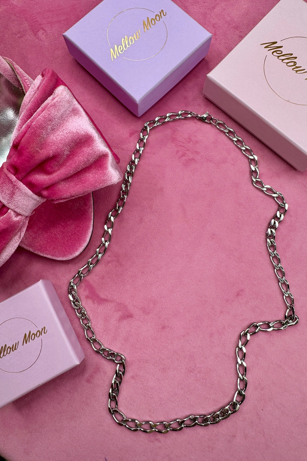 Mellow Moon - Figaro Mesh Necklace figaro02 - Forsølvet Halskæder