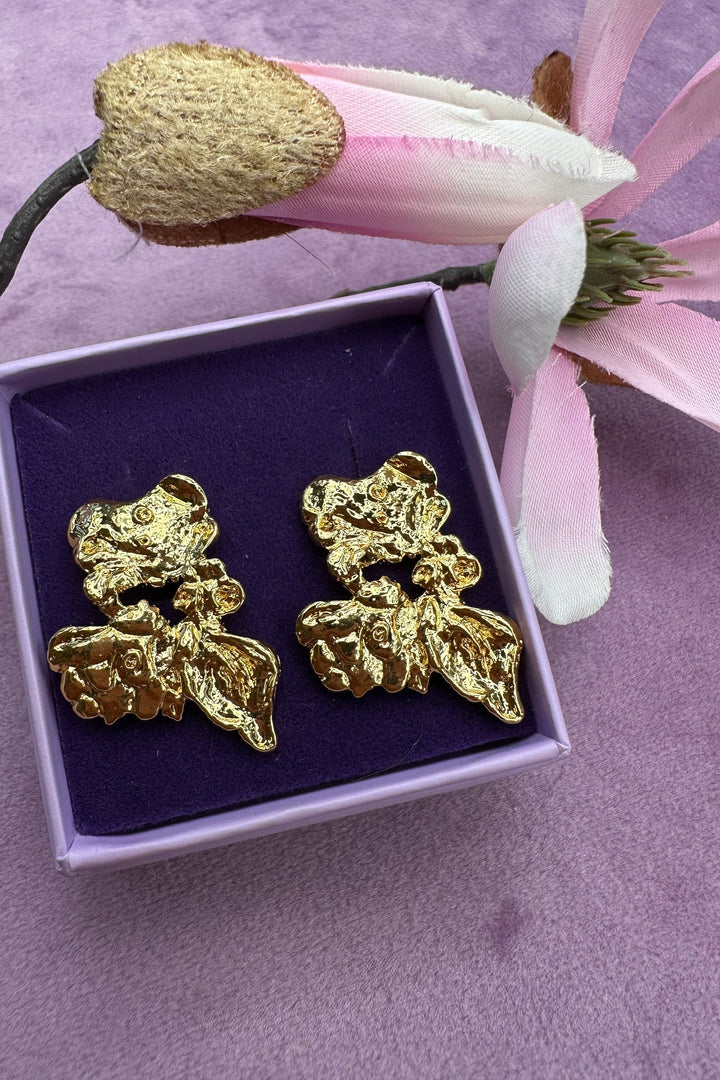 Mellow Moon - Giant Wave Earring - Forgyldt Øreringe