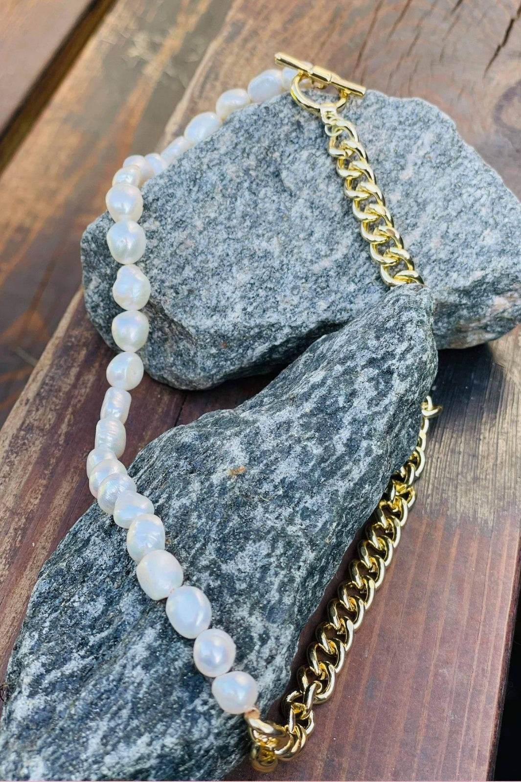 Mellow Moon - Kæde Perler & Guld Halskæder