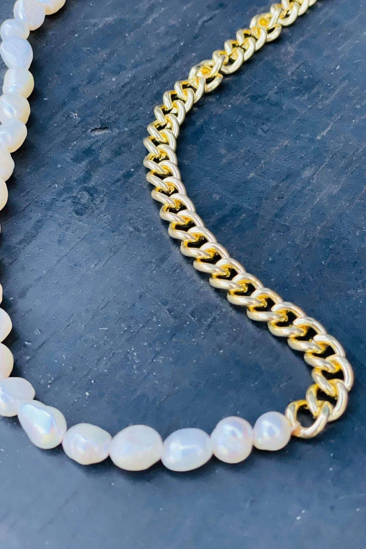 Mellow Moon - Kæde Perler & Guld Halskæder