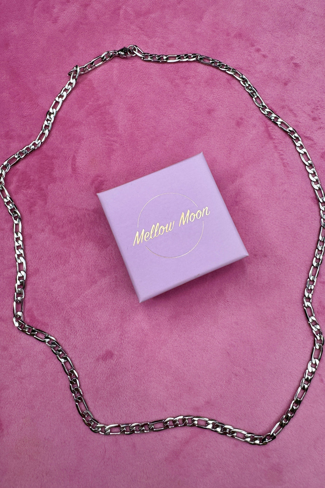 Mellow Moon - Necklace Figaro Mesh collierfigaro4mm - Forsølvet Halskæder